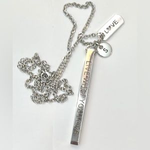 LIVE WHAT YOU LOVE Bar Necklace